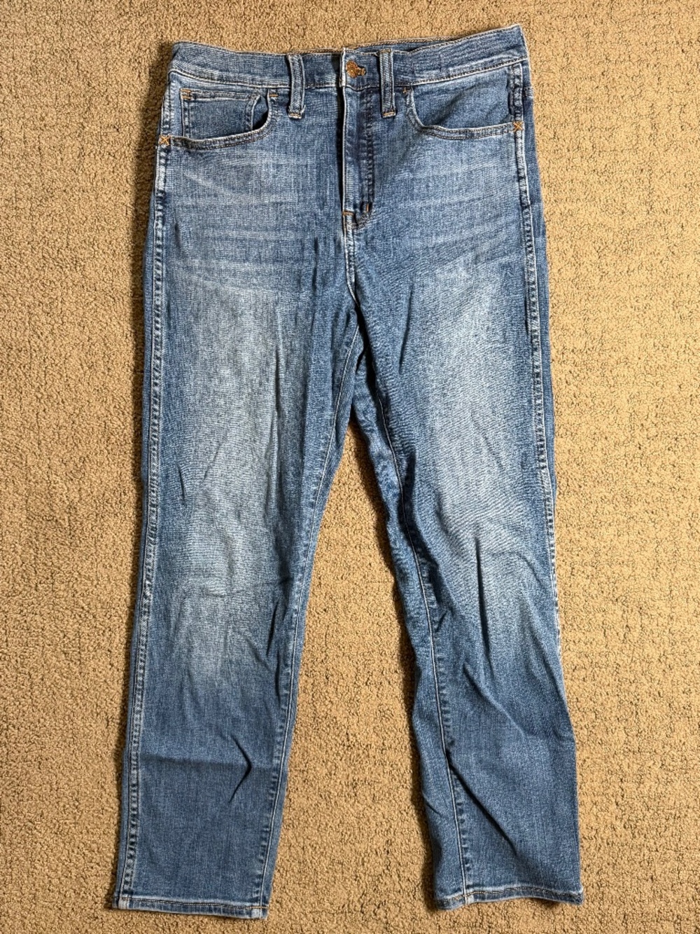 Madewell Women’s Roadtripper Stovepipe High Rise Straight Leg Jeans Blue 28